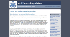 Desktop Screenshot of mail-forwarding-advisor.com
