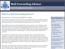 Tablet Screenshot of mail-forwarding-advisor.com